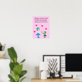 Poster Foster Care en rose : (Bureau à domicile)