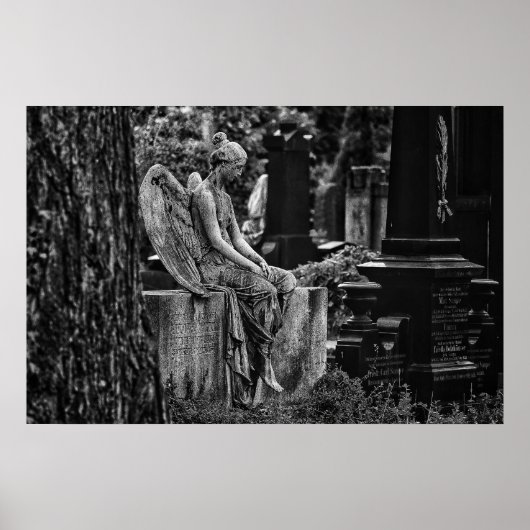 Póster Fotografía en blanco negro Poster de ángele (Devant)