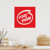 Poster Fou à l'intérieur (Cuisine)