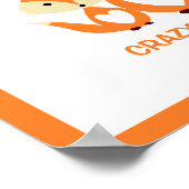 Poster Fou comme un Fox, Orange Fox Burlap (Coin)