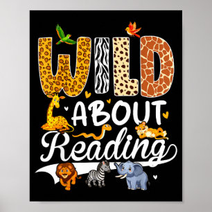 Poster Fou de lecture amateur de livres drôles bibliophil