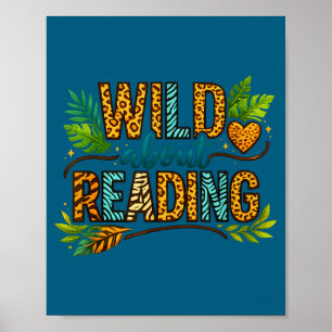Poster Fou de lecture de livres et de bibliophile