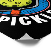 Poster Fou de pickleball drôle pickle ball (Coin)