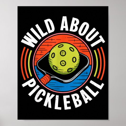 Poster Fou de pickleball drôle pickle ball (Devant)