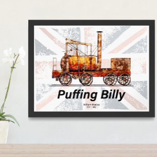 Poster Foudre Billy Steam Train Anglais Locomotive