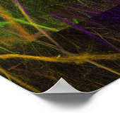 Poster Foudre fractale (flamme de tempête) (Coin)