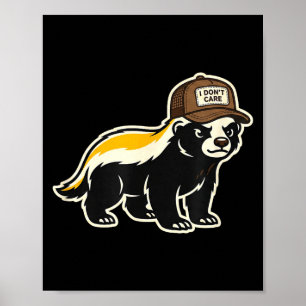Poster Fouetteur de blaireau miel Je m'en fiche Camionneu