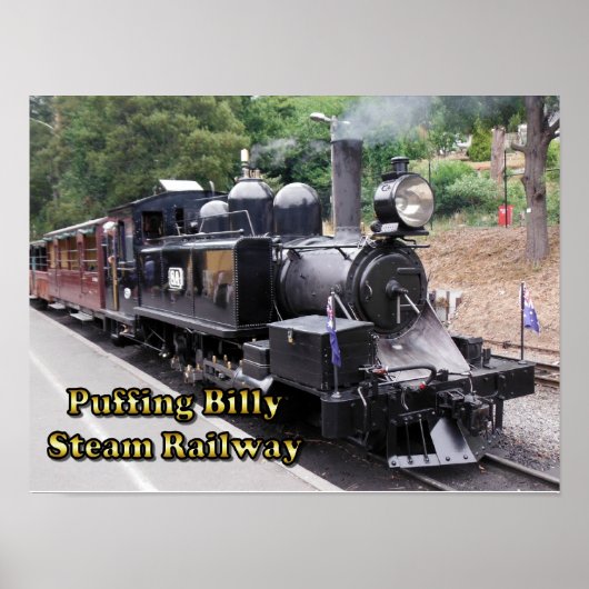 Poster Fouffler Billy Train à vapeur historique en Austra (Devant)