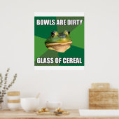 Poster Foul Bachelor Frog Verre de Céréale (Cuisine)