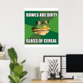 Poster Foul Bachelor Frog Verre de Céréale (Bureau à domicile)