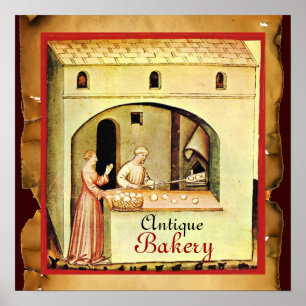 Poster FOUR ANCIEN Boulanger, BOULANGERIE PÂTISSERIE