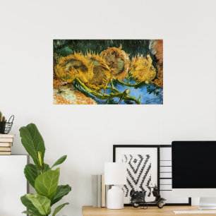 Poster Four Cut Sunflowers par Vincent van Gogh