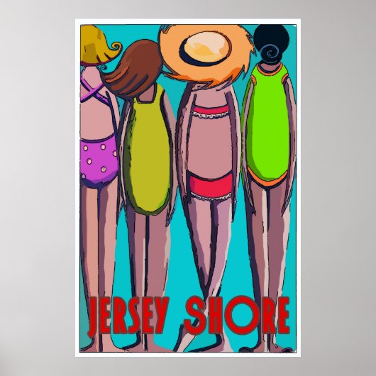 Poster Four Gals sur Jersey Shore, (Devant)