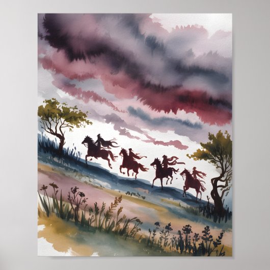 Poster Four Horseman at Dawn (Devant)