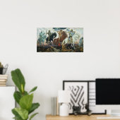 Poster Four Horsemen of Apocalypse by Viktor Vasnetsov (Bureau à domicile)