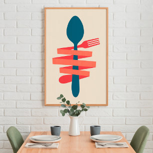 Poster Fourchette et cuillère