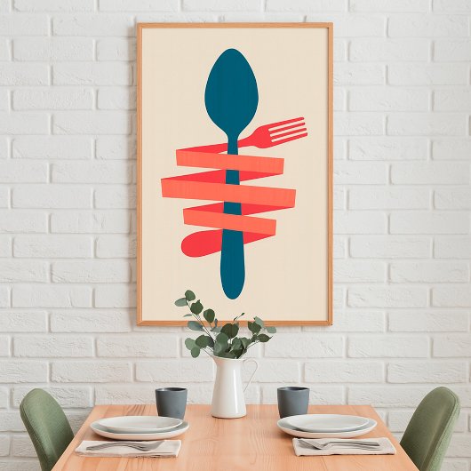 Poster Fourchette et cuillère