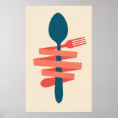 Poster Fourchette et cuillère (Devant)