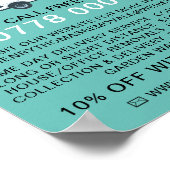 Poster Fourgonnette blanche, entreprise de déménagement P (Coin)