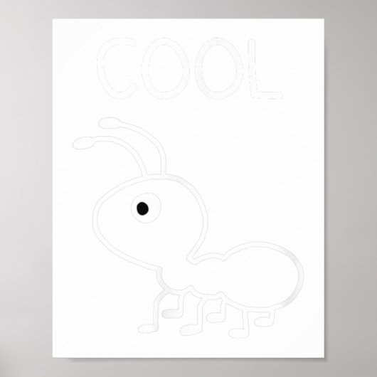 Poster Fourmi Cool, Jeux de mots, Drôle, Blagues, Sarcast (Devant)