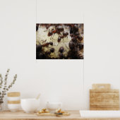 Poster Fourmis sur un morceau d'ananas (Cuisine)