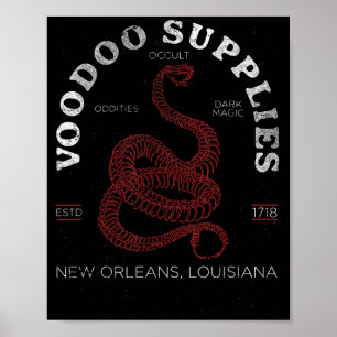 Poster Fournitures de vaudou La Nouvelle-Orléans Louisian