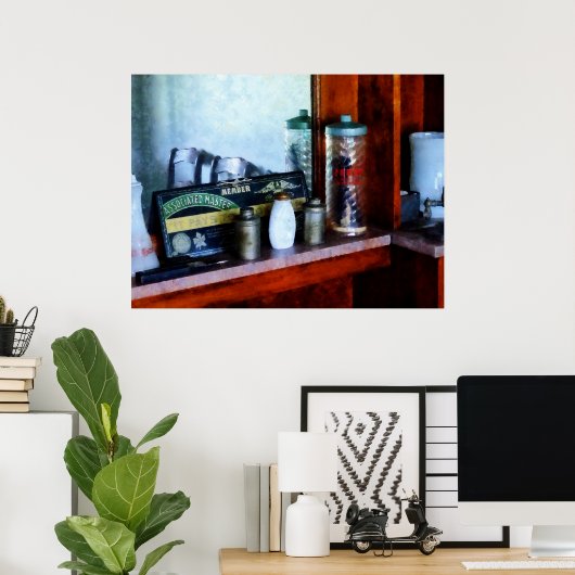 Poster Fournitures en barbre (Bureau à domicile)