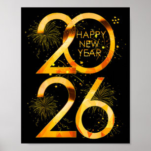 Poster Fournitures pour fête de Nouvel An 2026 tenue de f