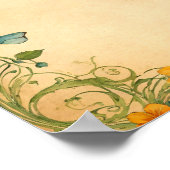 Poster Fournitures pour scrapbooking de fleurs et journal (Coin)