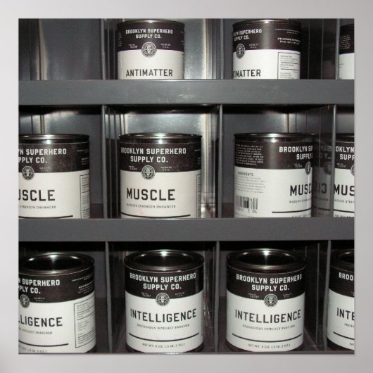 Poster Fournitures Superhero (Devant)