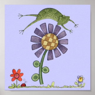 Poster fourrage et grenouille