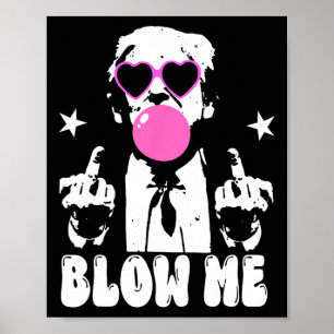 Poster Foutre Moi Drôle Trump Bubble Gum Rose Donald Trum