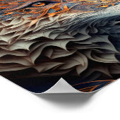 Poster Fox Animal Portrait Nature Faune Peinture (Coin)