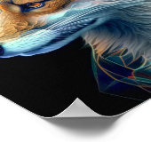 Poster Fox Animal Portrait Nature Faune Peinture (Coin)