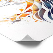 Poster Fox Animal Portrait Nature Faune Peinture (Coin)