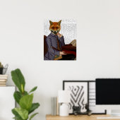 Poster Fox Avec Flûte (Bureau à domicile)