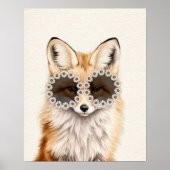 Poster Fox Daisy Lunettes de soleil Woodland Nursery (Devant)