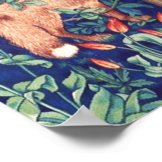 Poster Fox Dans La Forêt William Morris (Coin)