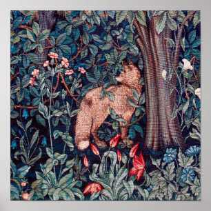 Poster Fox dans la forêt, William Morris