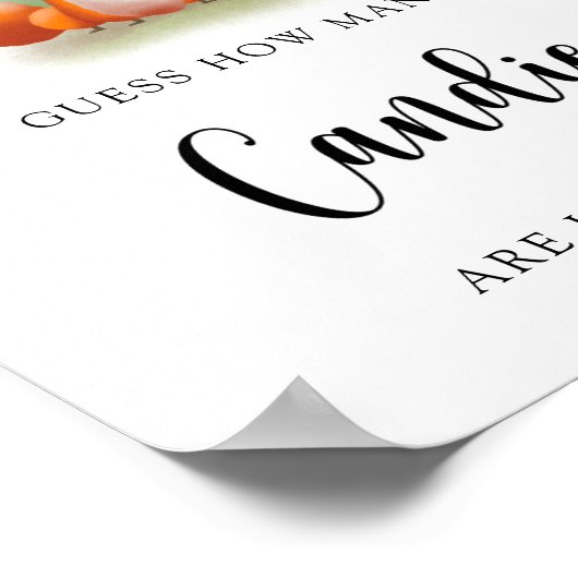 Poster Fox - devinez combien de bonbons (Coin)