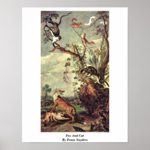 Poster Fox Et Chat De Frans Snyders