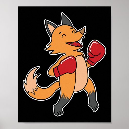Poster Fox fait la boxe (Devant)
