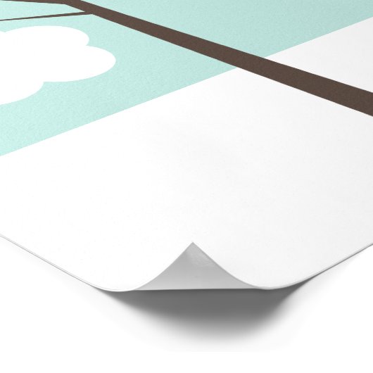 POSTER FOX HIVER EN BANNIÈRE BABY SHOWER DIAPER (Coin)