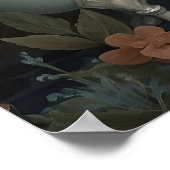 Poster Fox In Bathtub Floral Print, Vintage Bathroom (Coin)