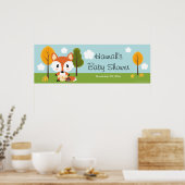 POSTER FOX IN DIAPERS BANNER BABY SHOWER (Cuisine)