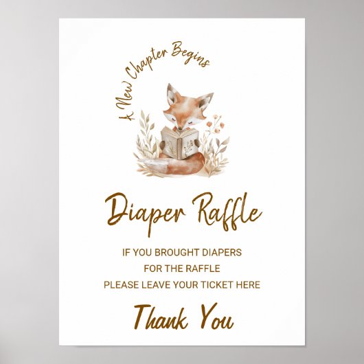 Poster Fox Lecture Nouveau Chapitre Commence Diaper Raffl (Devant)