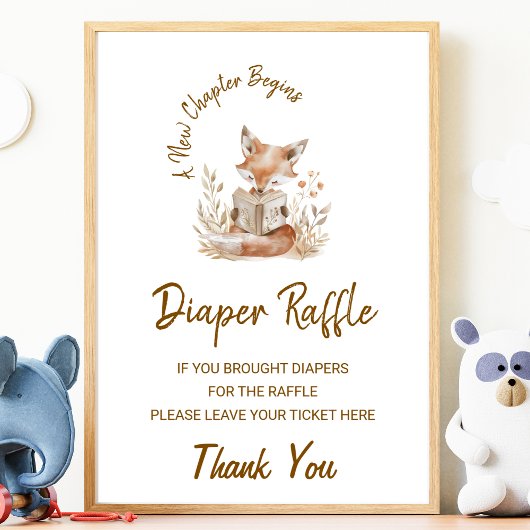 Poster Fox Lecture Nouveau Chapitre Commence Diaper Raffl