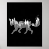 Poster Fox Nature Outdoor Randonnée Camping Chasse Cadeau (Devant)