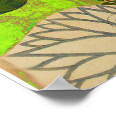 POSTER FOX ROUGE PARMI LES FEUILLES VERTS ET LE FOLIAGE (Coin)