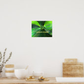 Poster Fox Spotlight Feuille verte Motif Pays (Cuisine)